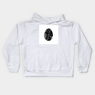 Easter egg - monochrome black-white watercolor, isolated on white background. Design for background, cover and packaging, Easter and food illustration, greeting card. Kids Hoodie